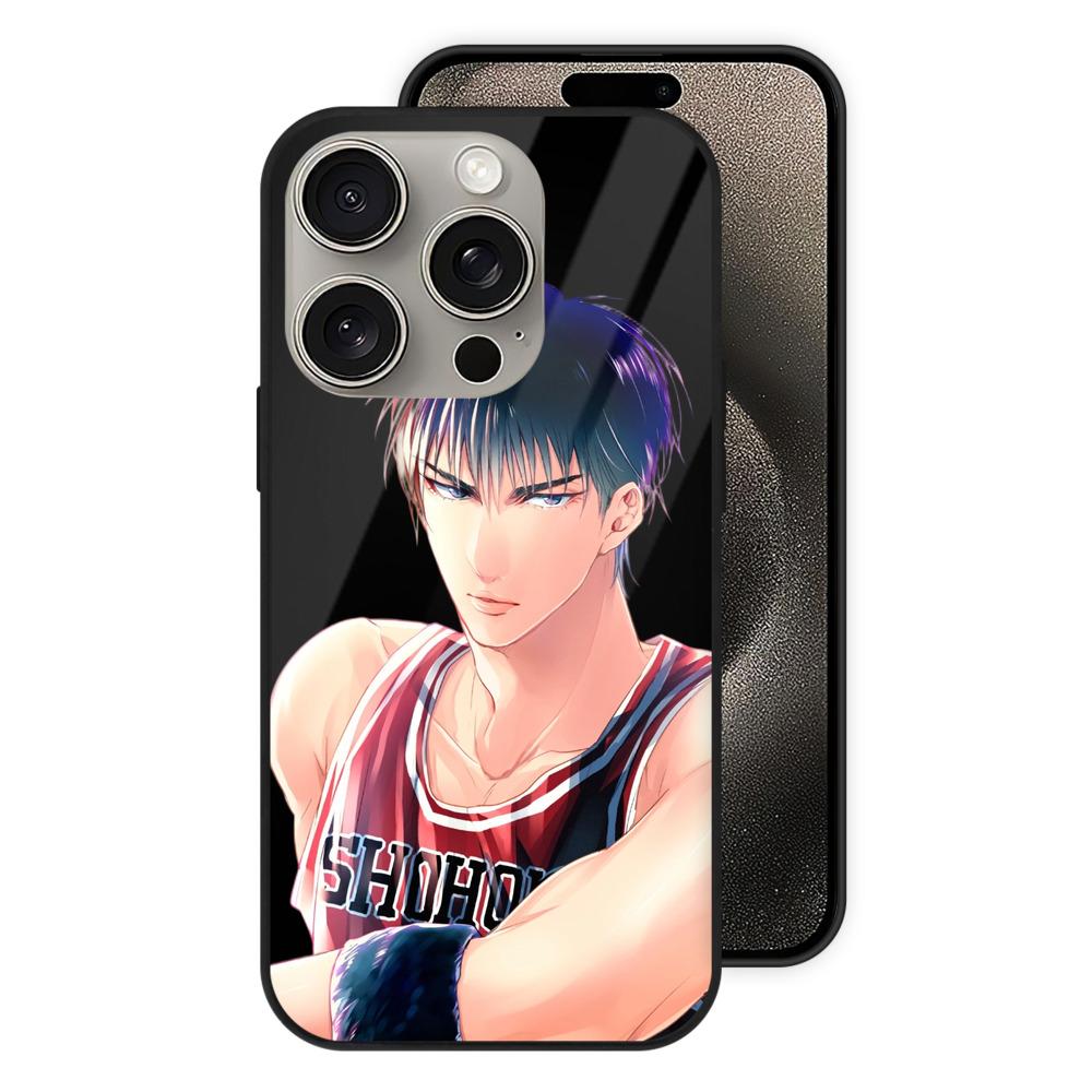 （画像用） SLAM DUNK／スラムダンク 【iPhone15Pro対応】スマホケース 耐衝撃＆黄変防止 背面ガラス