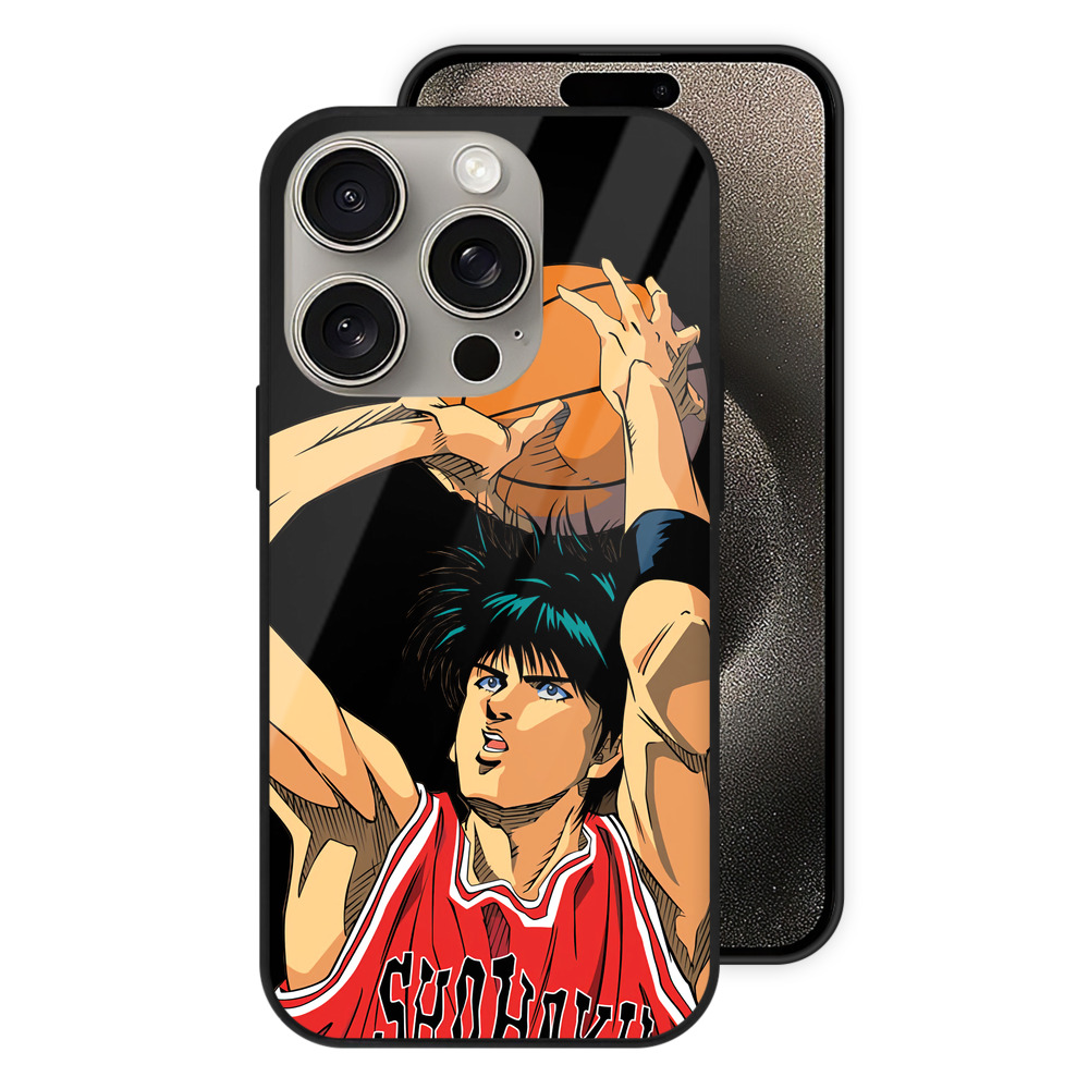 （画像用） SLAM DUNK／スラムダンク 【iPhone15Pro対応】スマホケース 耐衝撃＆黄変防止 背面ガラス