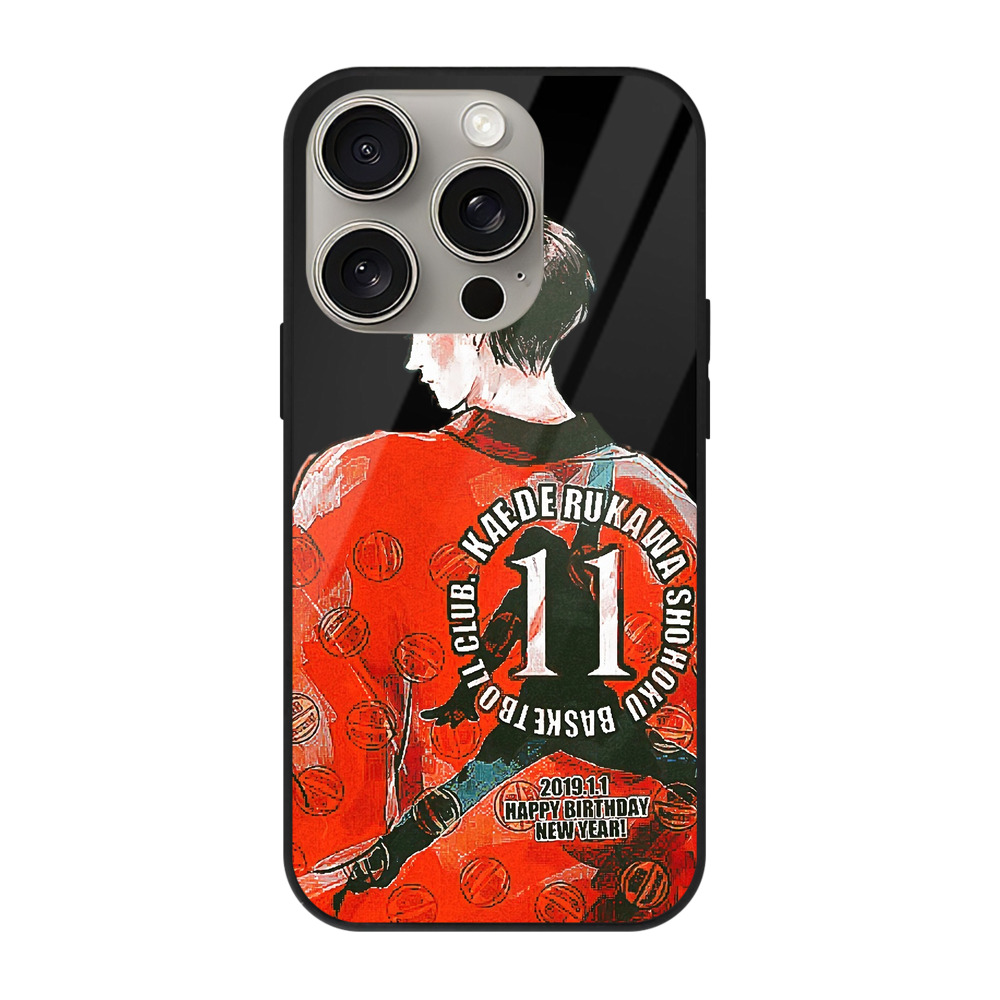 （画像用） SLAM DUNK／スラムダンク 【iPhone15Pro対応】スマホケース 耐衝撃＆黄変防止 背面ガラス