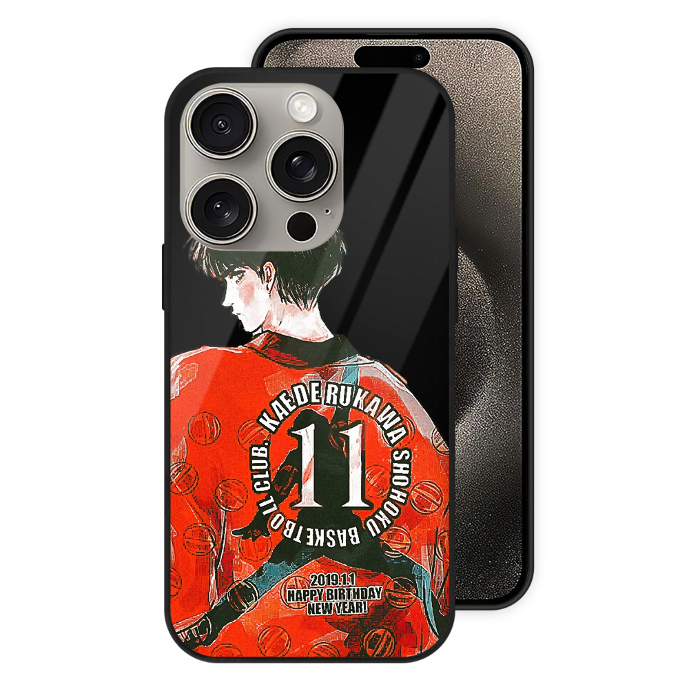 （画像用） SLAM DUNK／スラムダンク 【iPhone15Pro対応】スマホケース 耐衝撃＆黄変防止 背面ガラス