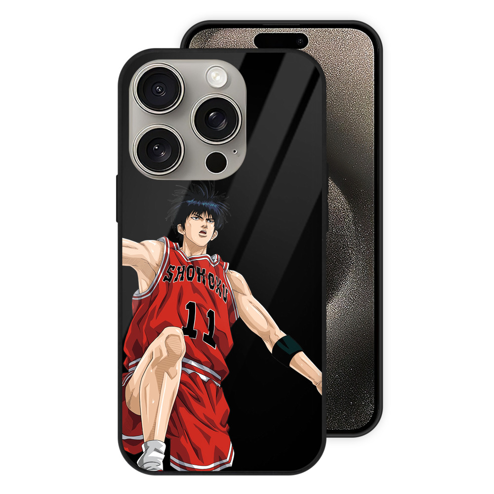 （画像用） SLAM DUNK／スラムダンク 【iPhone15Pro対応】スマホケース 耐衝撃＆黄変防止 背面ガラス