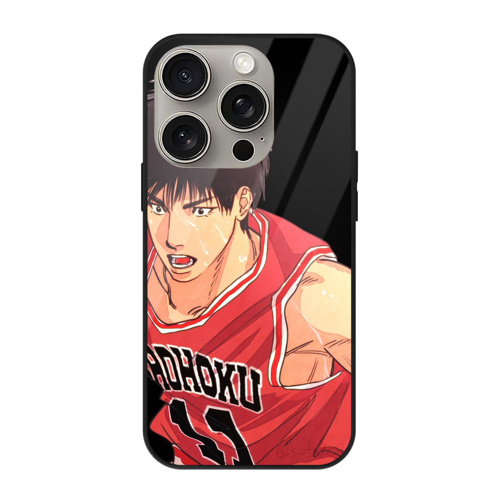 （画像用） SLAM DUNK／スラムダンク 【iPhone15Pro対応】スマホケース 耐衝撃＆黄変防止 背面ガラス