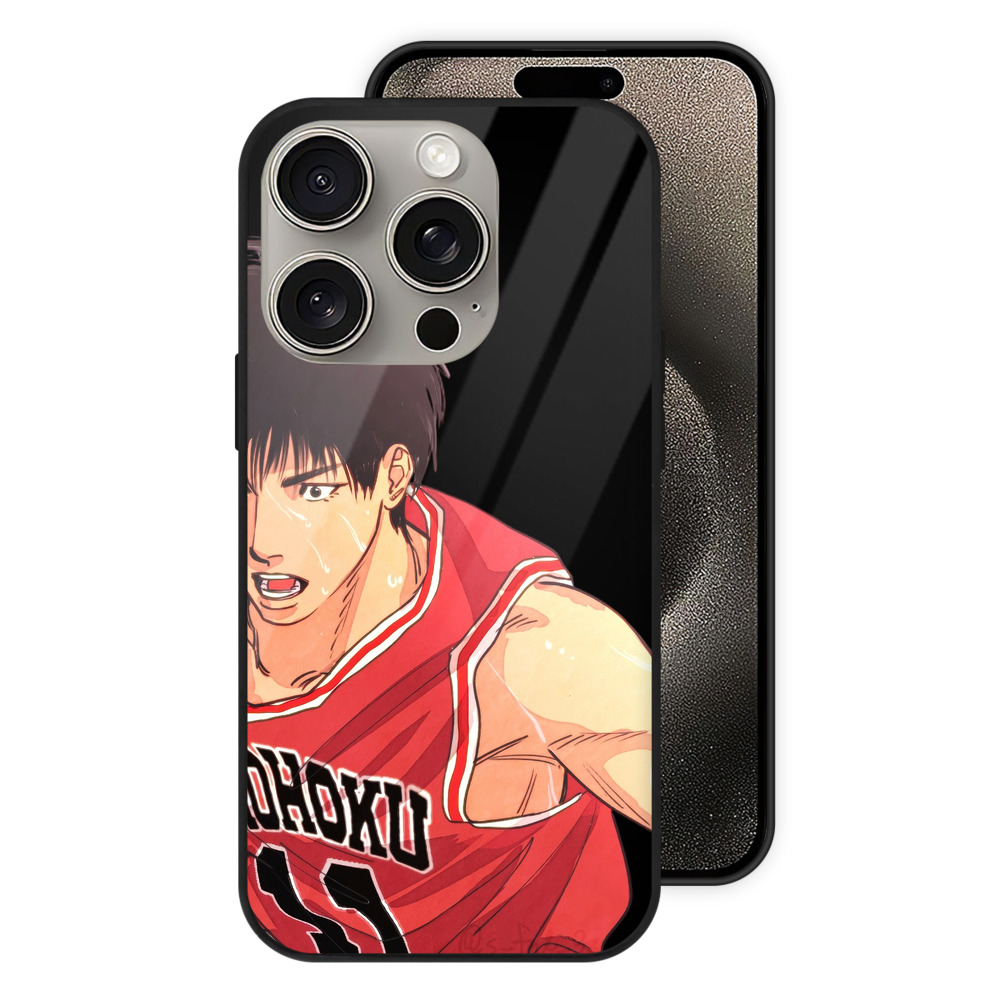 （画像用） SLAM DUNK／スラムダンク 【iPhone15Pro対応】スマホケース 耐衝撃＆黄変防止 背面ガラス
