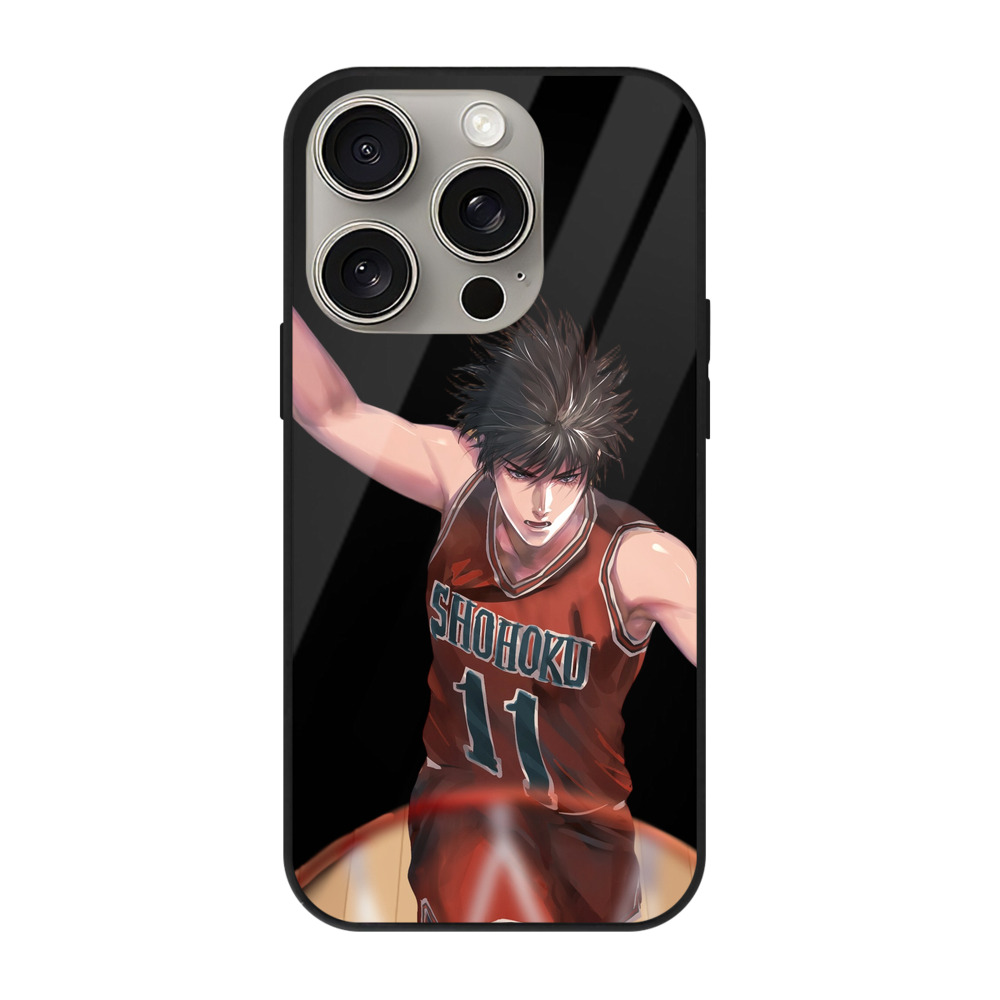 （画像用） SLAM DUNK／スラムダンク 【iPhone15Pro対応】スマホケース 耐衝撃＆黄変防止 背面ガラス