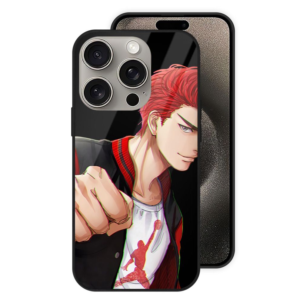 （画像用） SLAM DUNK／スラムダンク 【iPhone15Pro対応】スマホケース 耐衝撃＆黄変防止 背面ガラス
