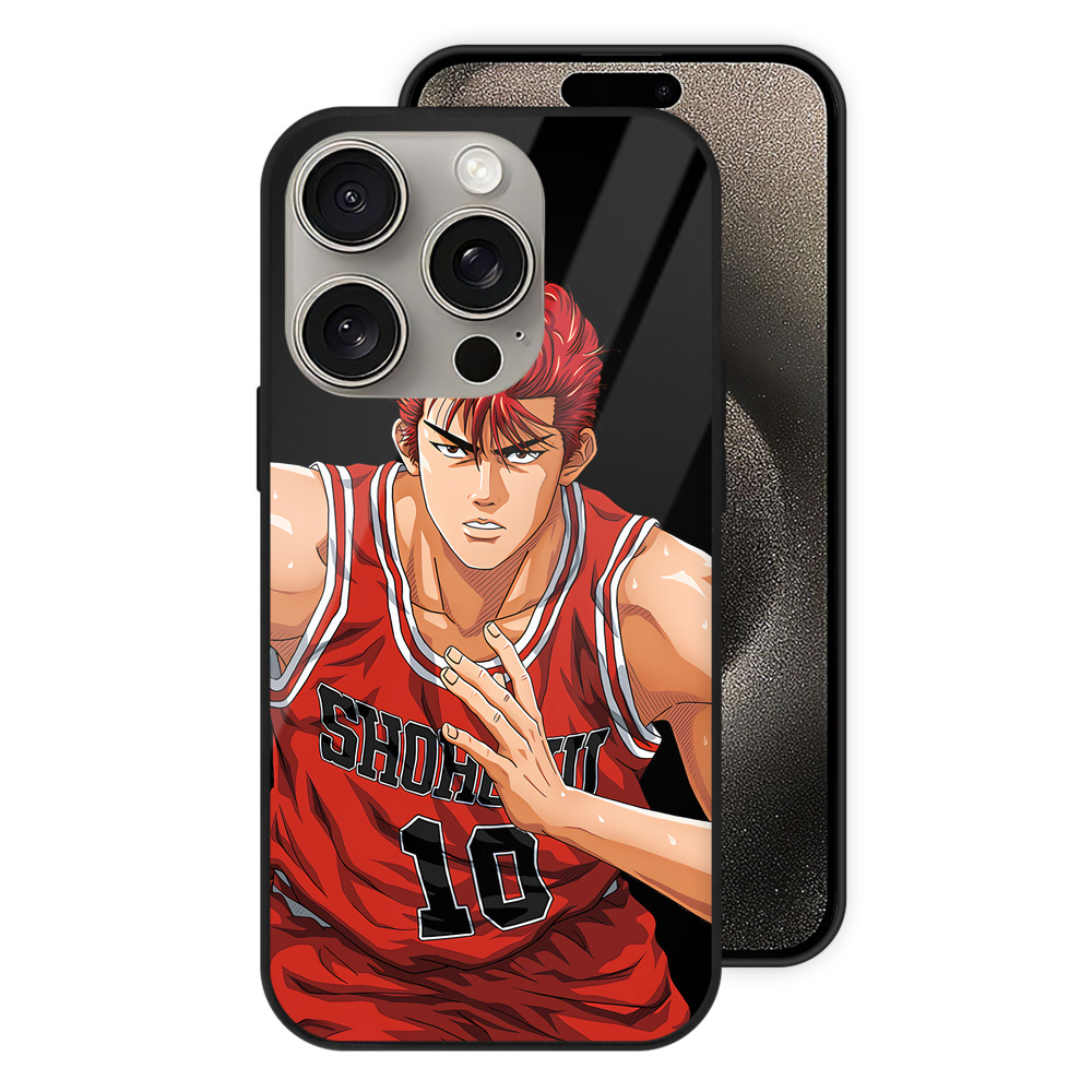 （画像用） SLAM DUNK／スラムダンク 【iPhone15Pro対応】スマホケース 耐衝撃＆黄変防止 背面ガラス