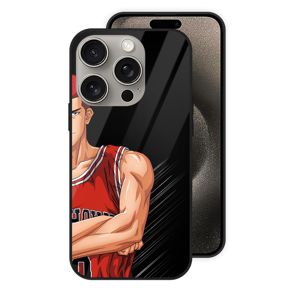 （画像用） SLAM DUNK／スラムダンク 【iPhone15Pro対応】スマホケース 耐衝撃＆黄変防止 背面ガラス