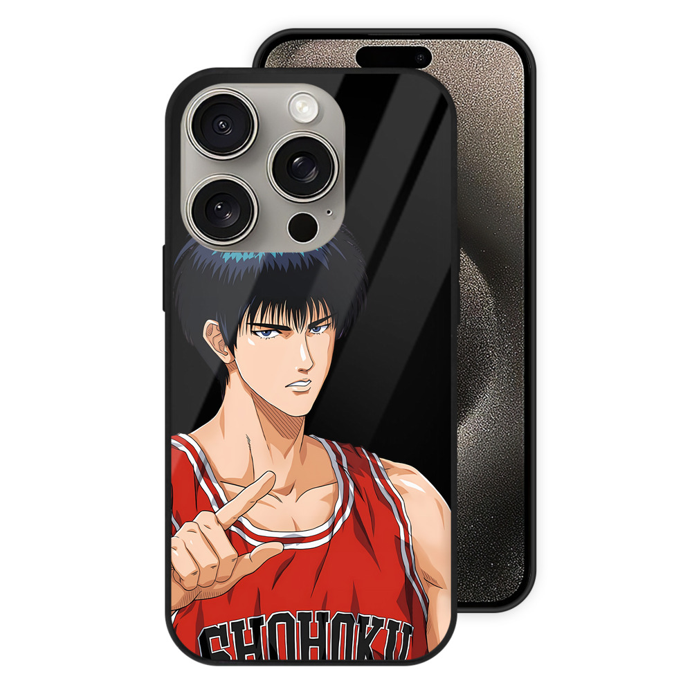 （画像用） SLAM DUNK／スラムダンク 【iPhone15Pro対応】スマホケース 耐衝撃＆黄変防止 背面ガラス