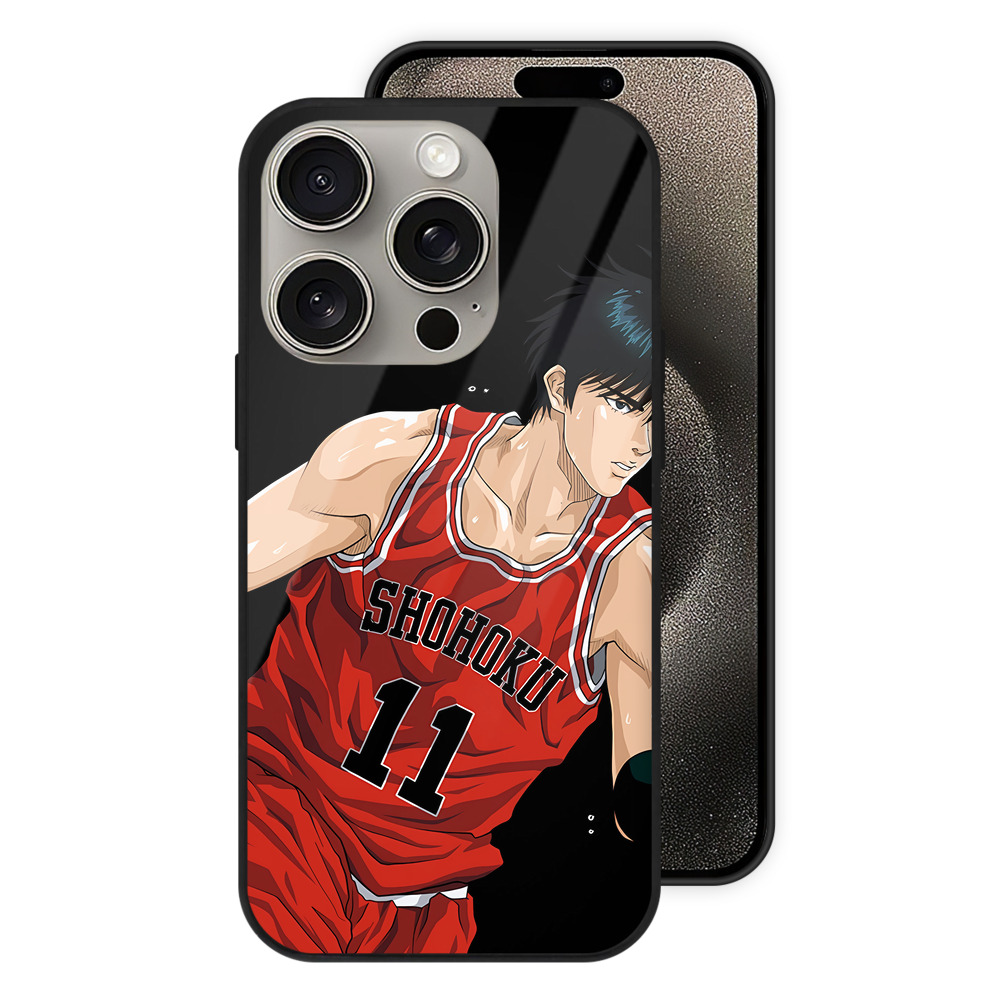 （画像用） SLAM DUNK／スラムダンク 【iPhone15Pro対応】スマホケース 耐衝撃＆黄変防止 背面ガラス