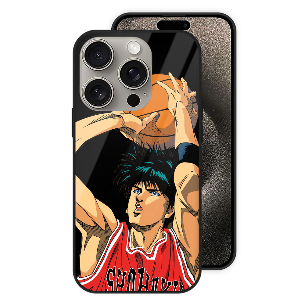 （画像用） SLAM DUNK／スラムダンク 【iPhone15Pro対応】スマホケース 耐衝撃＆黄変防止 背面ガラス