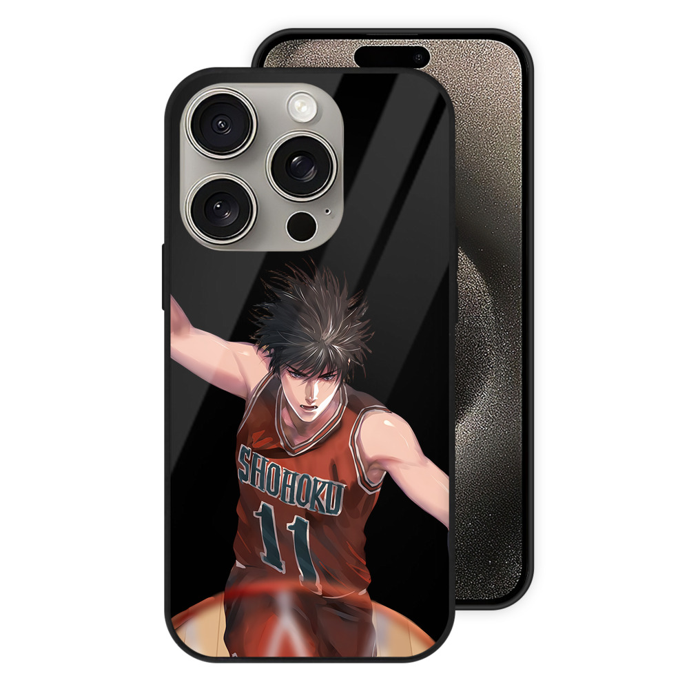 （画像用） SLAM DUNK／スラムダンク 【iPhone15Pro対応】スマホケース 耐衝撃＆黄変防止 背面ガラス
