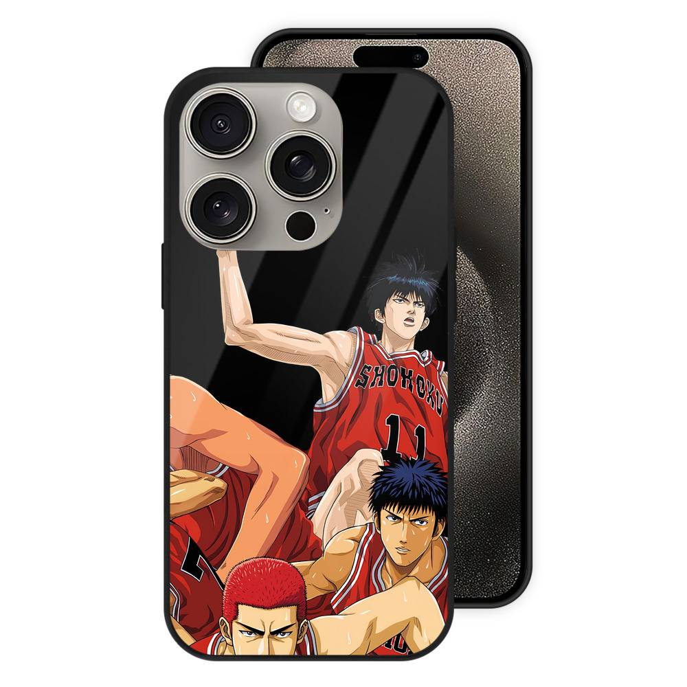 （画像用） SLAM DUNK／スラムダンク 【iPhone15Pro対応】スマホケース 耐衝撃＆黄変防止 背面ガラス
