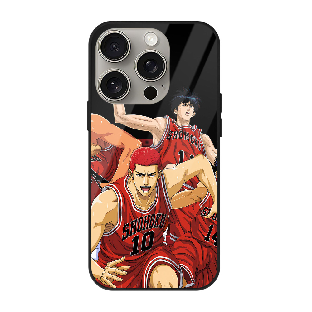 （画像用） SLAM DUNK／スラムダンク 【iPhone15Pro対応】スマホケース 耐衝撃＆黄変防止 背面ガラス