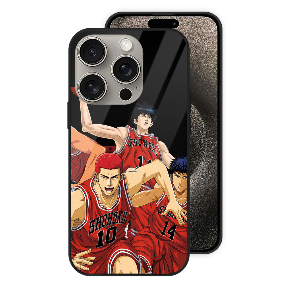 （画像用） SLAM DUNK／スラムダンク 【iPhone15Pro対応】スマホケース 耐衝撃＆黄変防止 背面ガラス