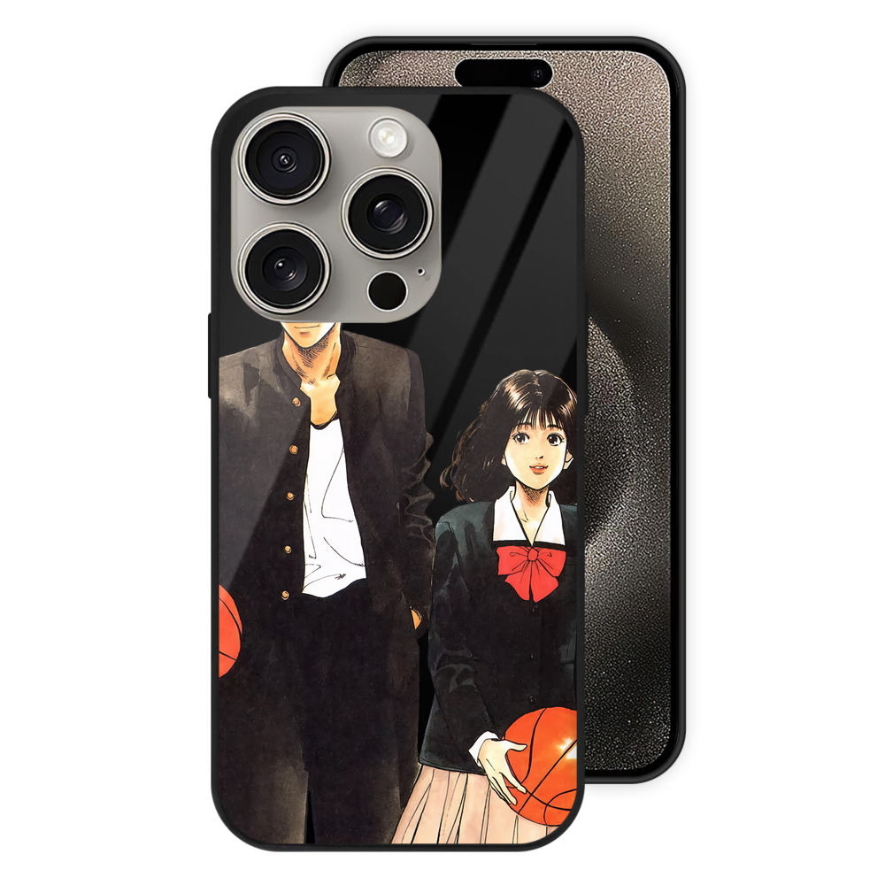 （画像用） SLAM DUNK／スラムダンク 【iPhone15Pro対応】スマホケース 耐衝撃＆黄変防止 背面ガラス