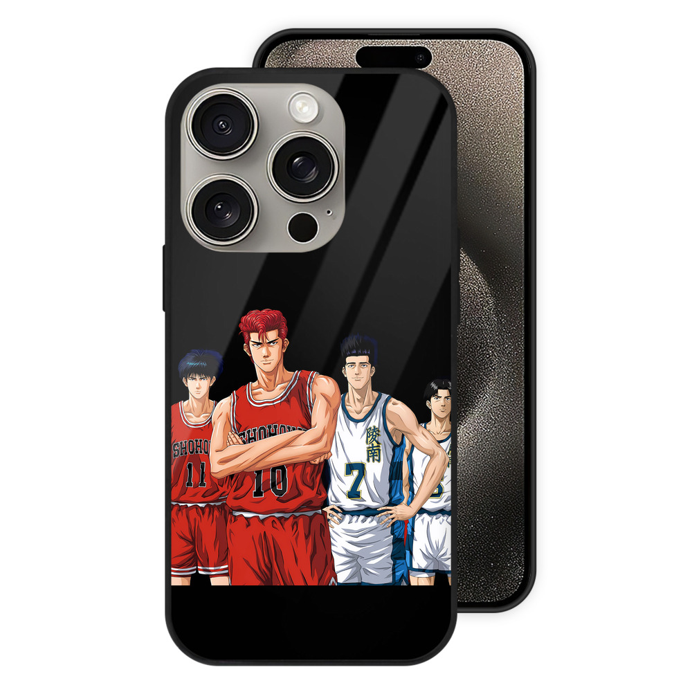 （画像用） SLAM DUNK／スラムダンク 【iPhone15Pro対応】スマホケース 耐衝撃＆黄変防止 背面ガラス