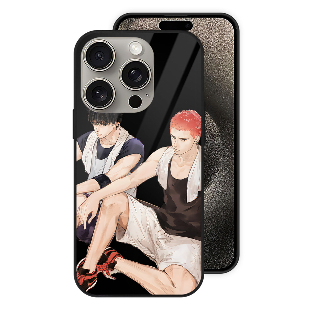 （画像用） SLAM DUNK／スラムダンク 【iPhone15Pro対応】スマホケース 耐衝撃＆黄変防止 背面ガラス
