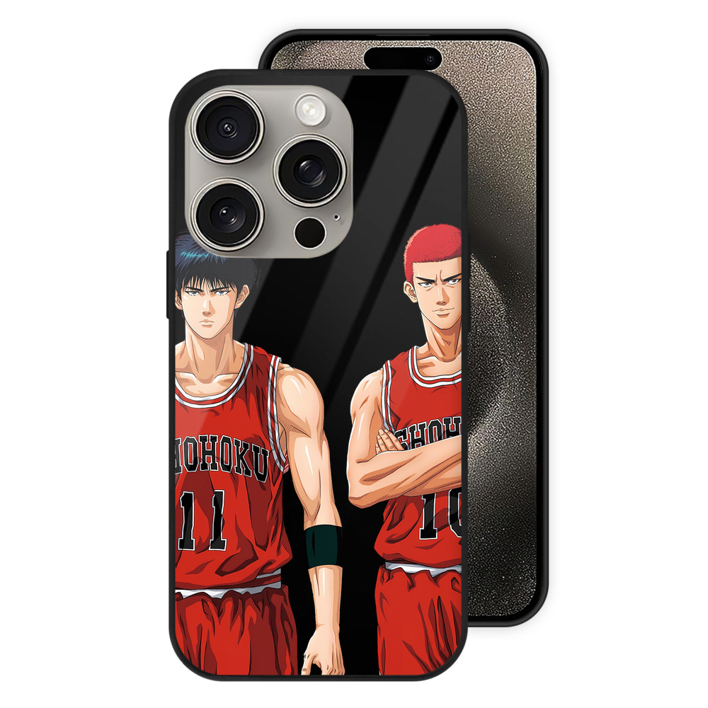 （画像用） SLAM DUNK／スラムダンク 【iPhone15Pro対応】スマホケース 耐衝撃＆黄変防止 背面ガラス