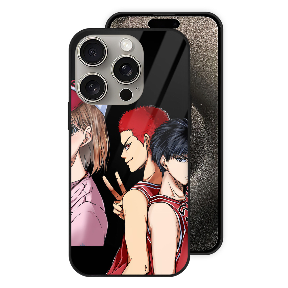 （画像用） SLAM DUNK／スラムダンク 【iPhone15Pro対応】スマホケース 耐衝撃＆黄変防止 背面ガラス
