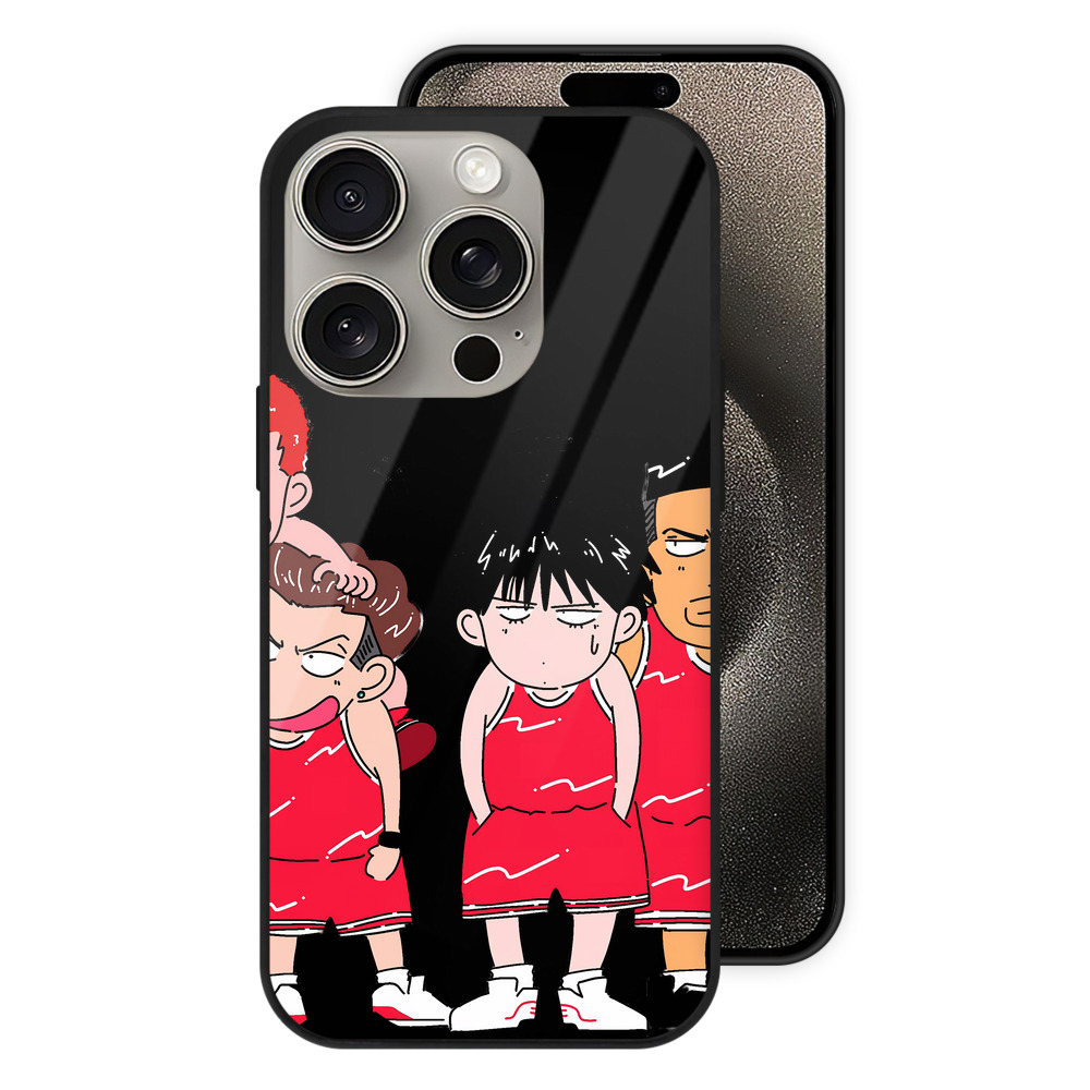 （画像用） SLAM DUNK／スラムダンク 【iPhone15Pro対応】スマホケース 耐衝撃＆黄変防止 背面ガラス