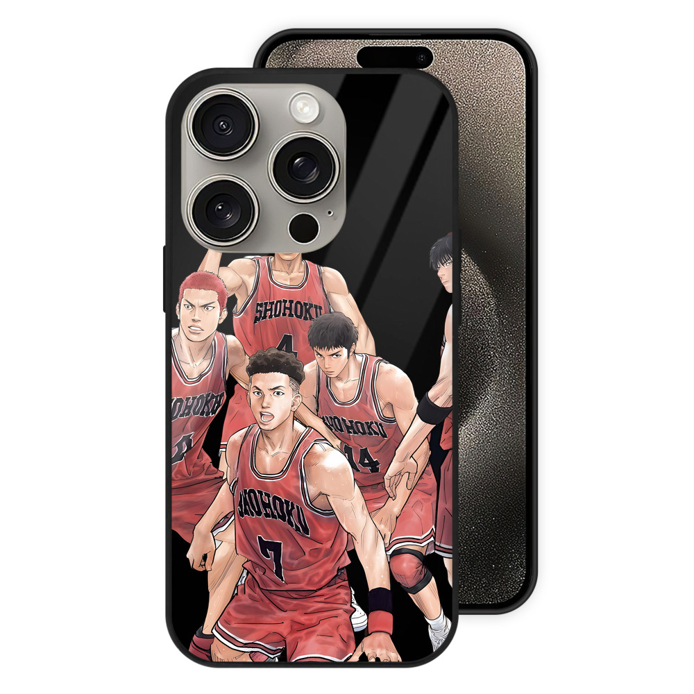 （画像用） SLAM DUNK／スラムダンク 【iPhone15Pro対応】スマホケース 耐衝撃＆黄変防止 背面ガラス