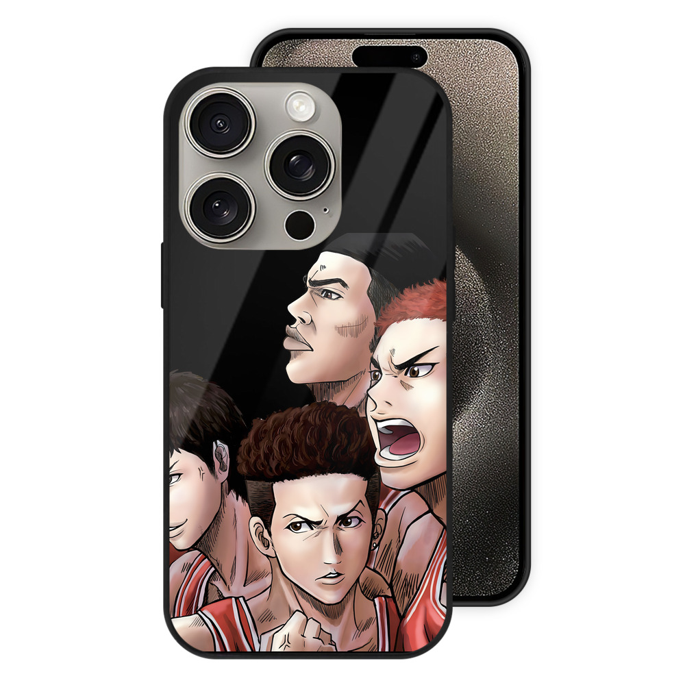 （画像用） SLAM DUNK／スラムダンク 【iPhone15Pro対応】スマホケース 耐衝撃＆黄変防止 背面ガラス