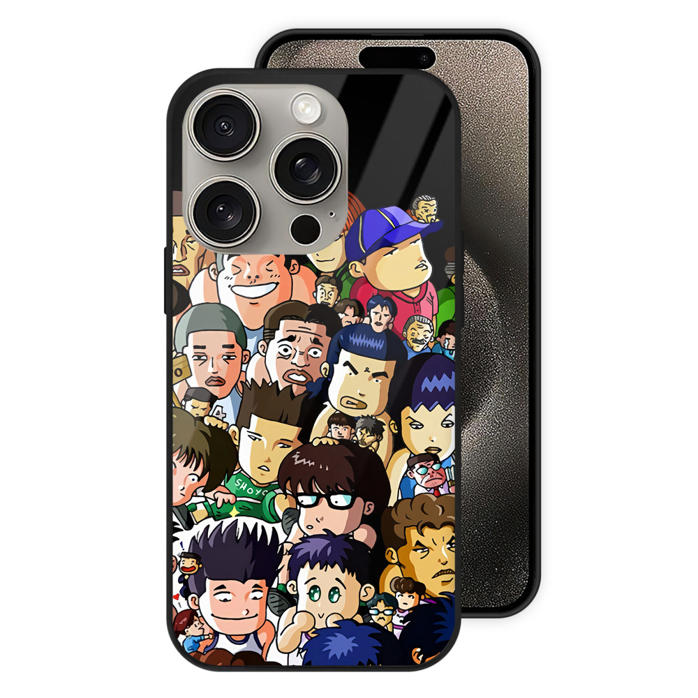（画像用） SLAM DUNK／スラムダンク 【iPhone15Pro対応】スマホケース 耐衝撃＆黄変防止 背面ガラス