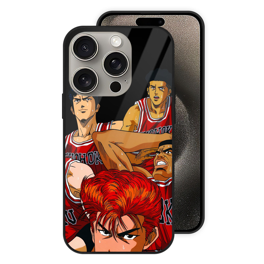 （画像用） SLAM DUNK／スラムダンク 【iPhone15Pro対応】スマホケース 耐衝撃＆黄変防止 背面ガラス