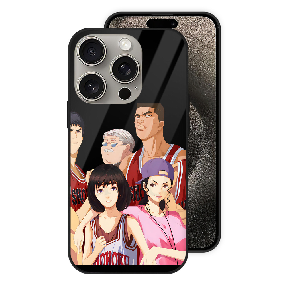 （画像用） SLAM DUNK／スラムダンク 【iPhone15Pro対応】スマホケース 耐衝撃＆黄変防止 背面ガラス