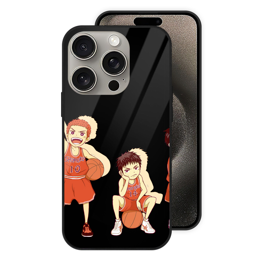 （画像用） SLAM DUNK／スラムダンク 【iPhone15Pro対応】スマホケース 耐衝撃＆黄変防止 背面ガラス