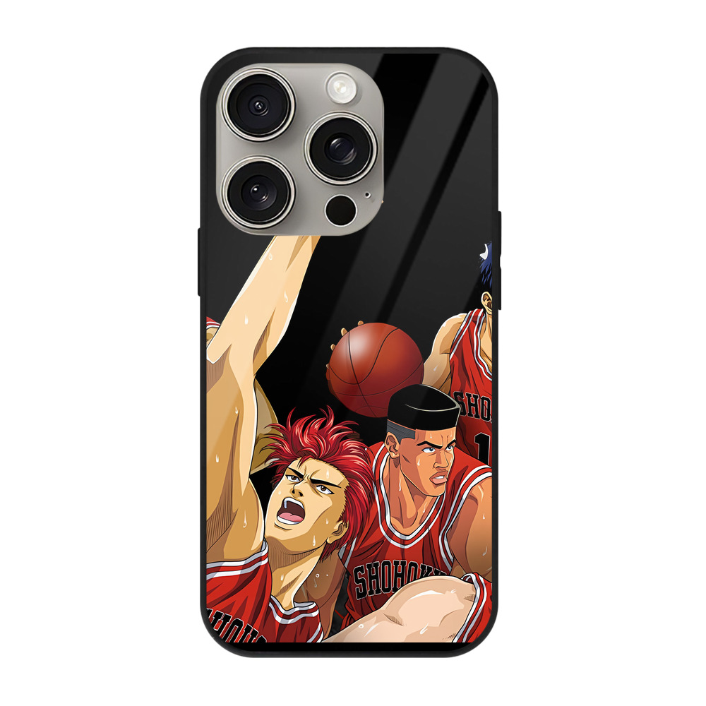 （画像用） SLAM DUNK／スラムダンク 【iPhone15Pro対応】スマホケース 耐衝撃＆黄変防止 背面ガラス