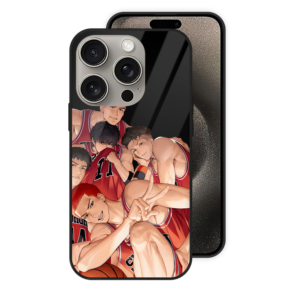 SLAM DUNK／スラムダンク 【iPhone15Pro対応】スマホケース 耐衝撃＆黄変防止 背面ガラス