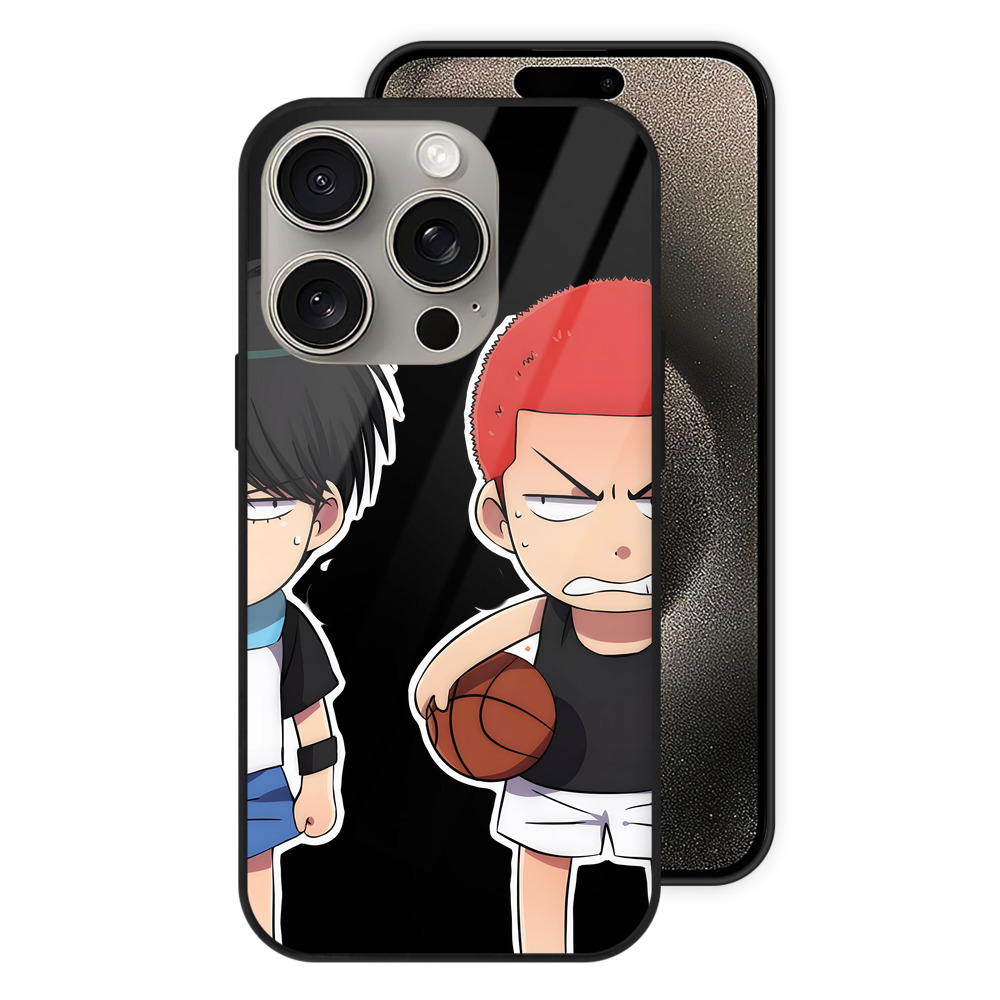 （画像用） SLAM DUNK／スラムダンク 【iPhone15Pro対応】スマホケース 耐衝撃＆黄変防止 背面ガラス