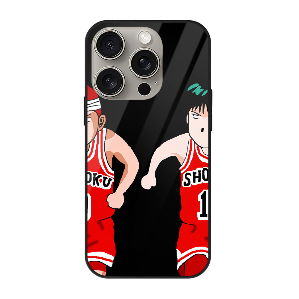 （画像用） SLAM DUNK／スラムダンク 【iPhone15Pro対応】スマホケース 耐衝撃＆黄変防止 背面ガラス