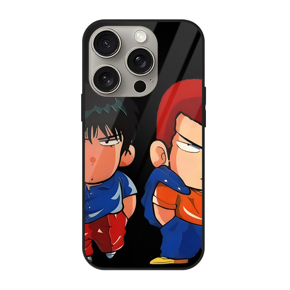 （画像用） SLAM DUNK／スラムダンク 【iPhone15Pro対応】スマホケース 耐衝撃＆黄変防止 背面ガラス