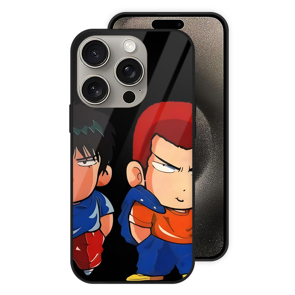 （画像用） SLAM DUNK／スラムダンク 【iPhone15Pro対応】スマホケース 耐衝撃＆黄変防止 背面ガラス
