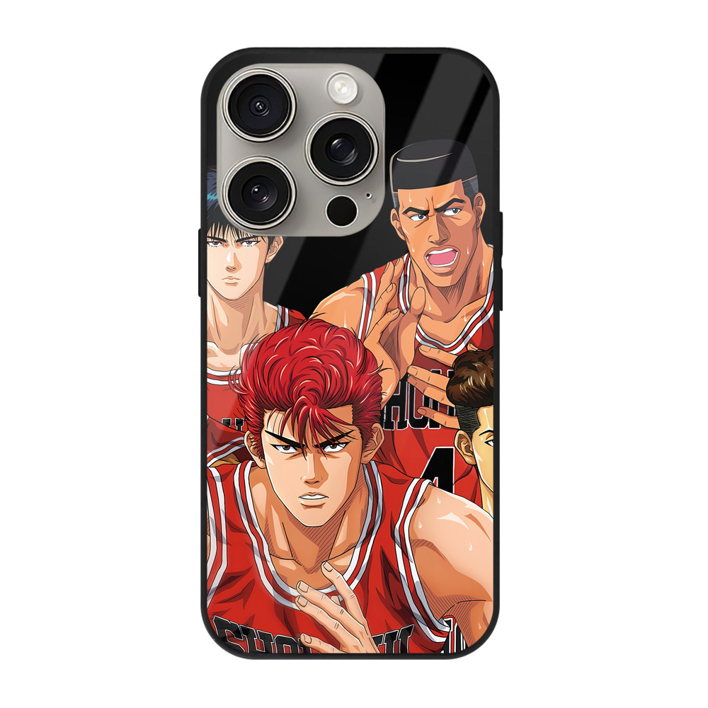 （画像用） SLAM DUNK／スラムダンク 【iPhone15Pro対応】スマホケース 耐衝撃＆黄変防止 背面ガラス