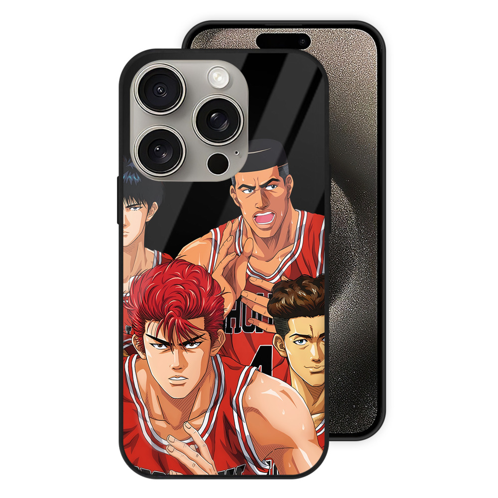 （画像用） SLAM DUNK／スラムダンク 【iPhone15Pro対応】スマホケース 耐衝撃＆黄変防止 背面ガラス