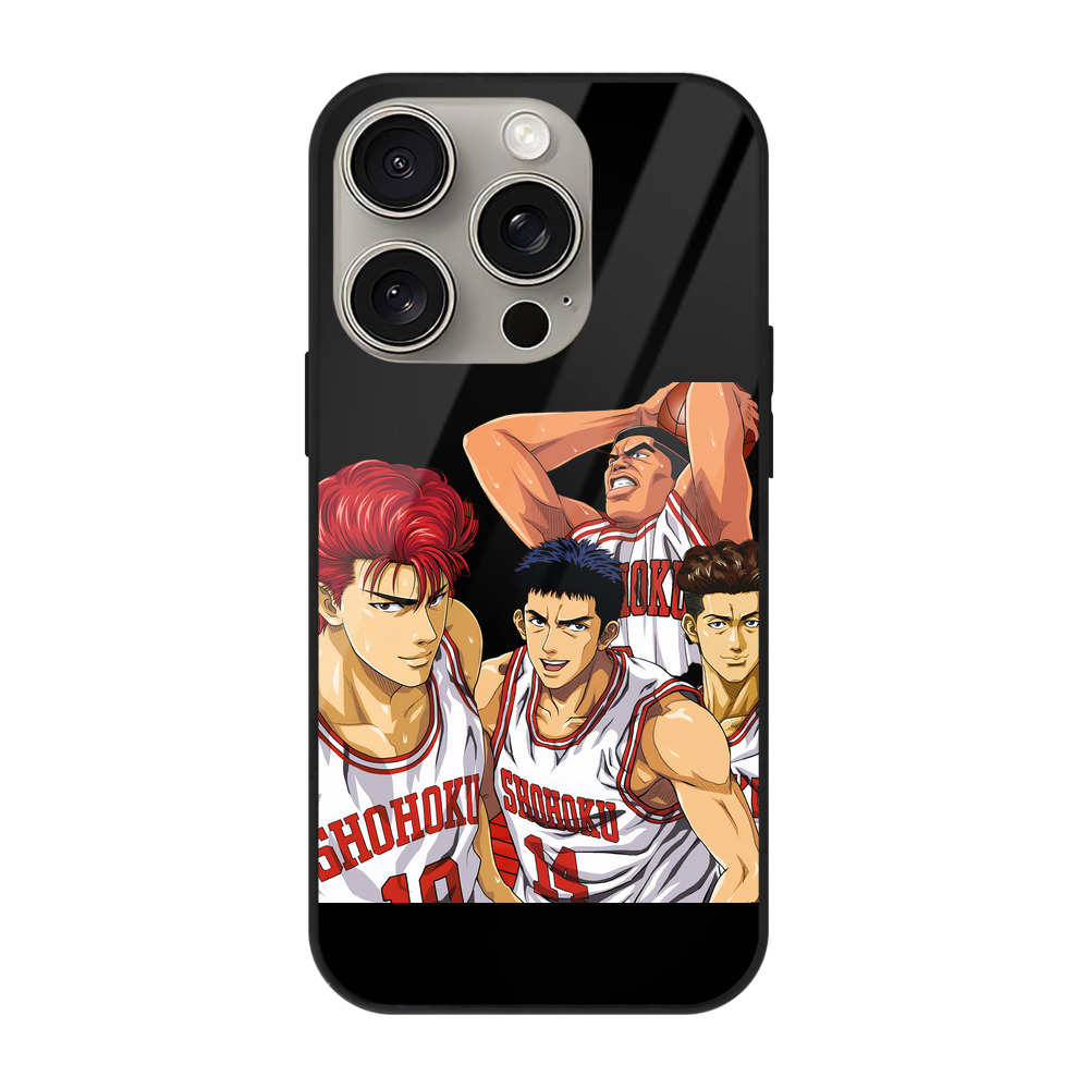 （画像用） SLAM DUNK／スラムダンク 【iPhone15Pro対応】スマホケース 耐衝撃＆黄変防止 背面ガラス