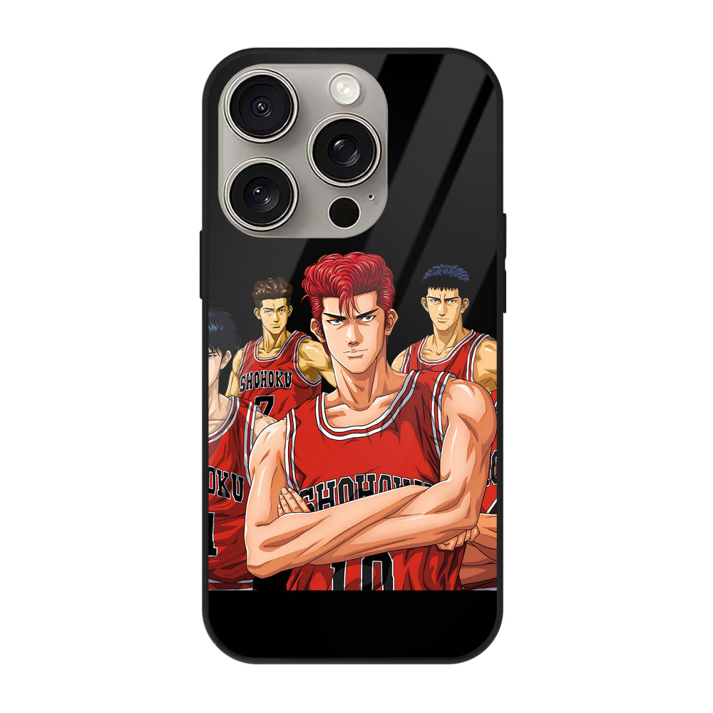 （画像用） SLAM DUNK／スラムダンク 【iPhone15Pro対応】スマホケース 耐衝撃＆黄変防止 背面ガラス