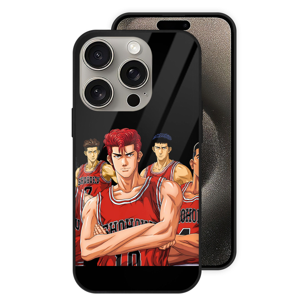 （画像用） SLAM DUNK／スラムダンク 【iPhone15Pro対応】スマホケース 耐衝撃＆黄変防止 背面ガラス
