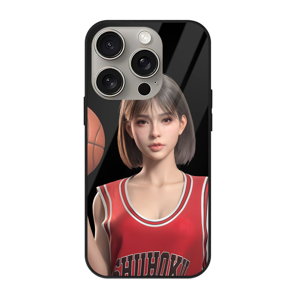 （画像用） SLAM DUNK／スラムダンク 【iPhone15Pro対応】スマホケース 耐衝撃＆黄変防止 背面ガラス