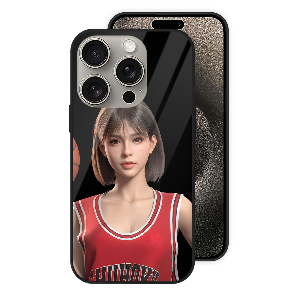 （画像用） SLAM DUNK／スラムダンク 【iPhone15Pro対応】スマホケース 耐衝撃＆黄変防止 背面ガラス