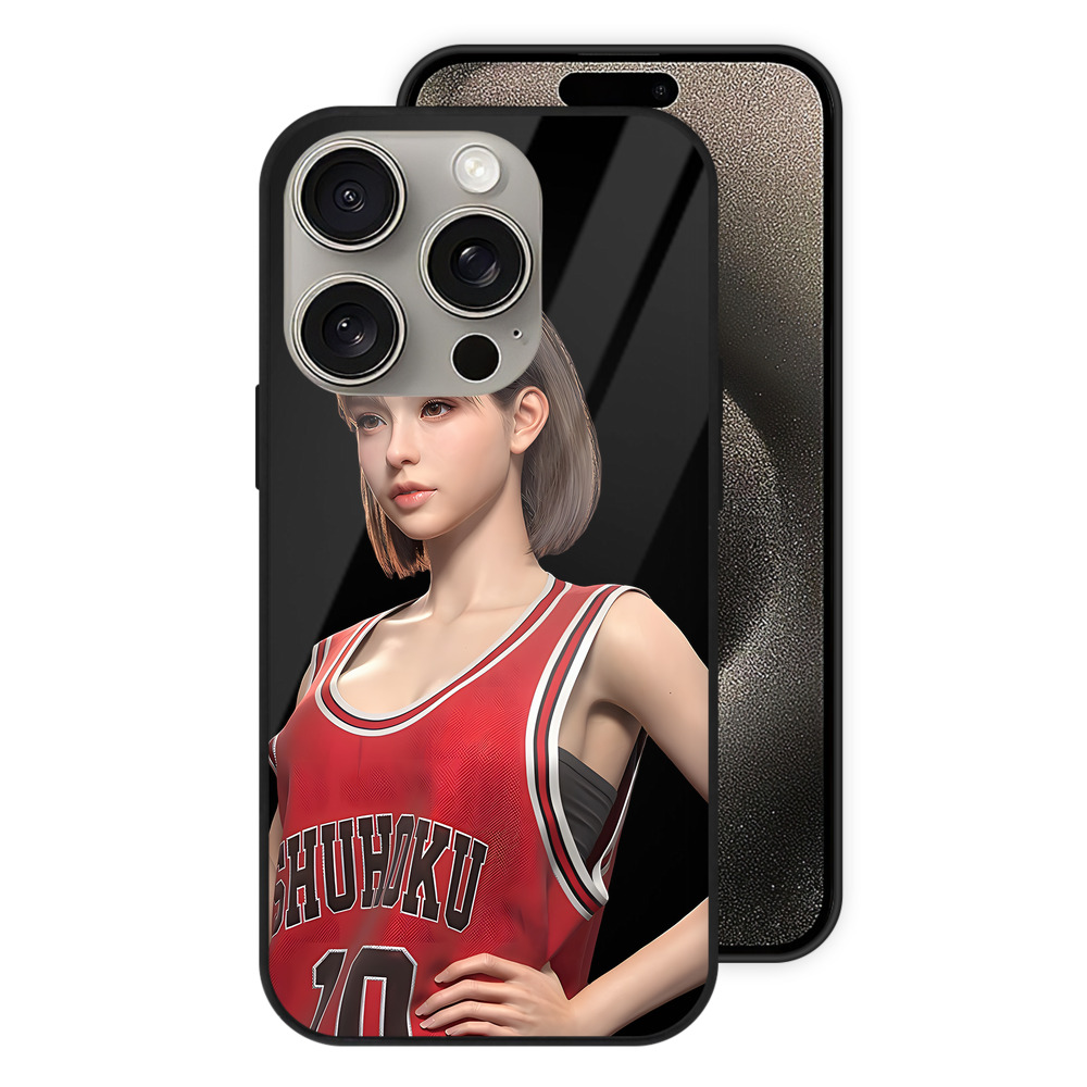 （画像用） SLAM DUNK／スラムダンク 【iPhone15Pro対応】スマホケース 耐衝撃＆黄変防止 背面ガラス