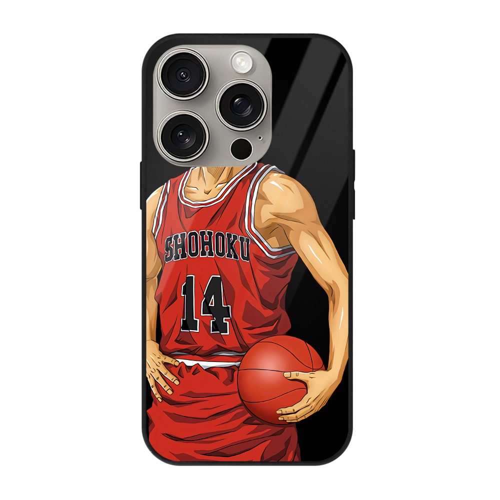 （画像用） SLAM DUNK／スラムダンク 【iPhone15Pro対応】スマホケース 耐衝撃＆黄変防止 背面ガラス