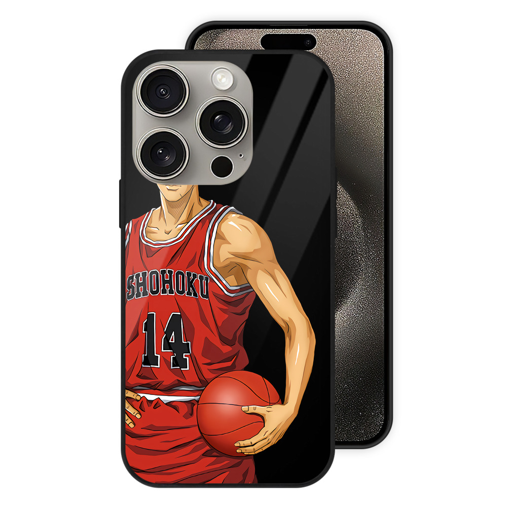 （画像用） SLAM DUNK／スラムダンク 【iPhone15Pro対応】スマホケース 耐衝撃＆黄変防止 背面ガラス