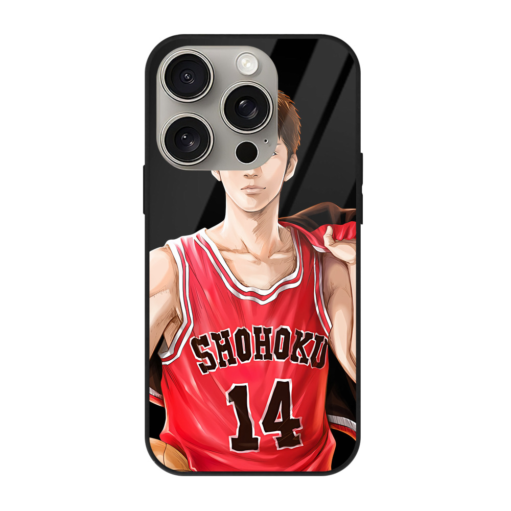 （画像用） SLAM DUNK／スラムダンク 【iPhone15Pro対応】スマホケース 耐衝撃＆黄変防止 背面ガラス