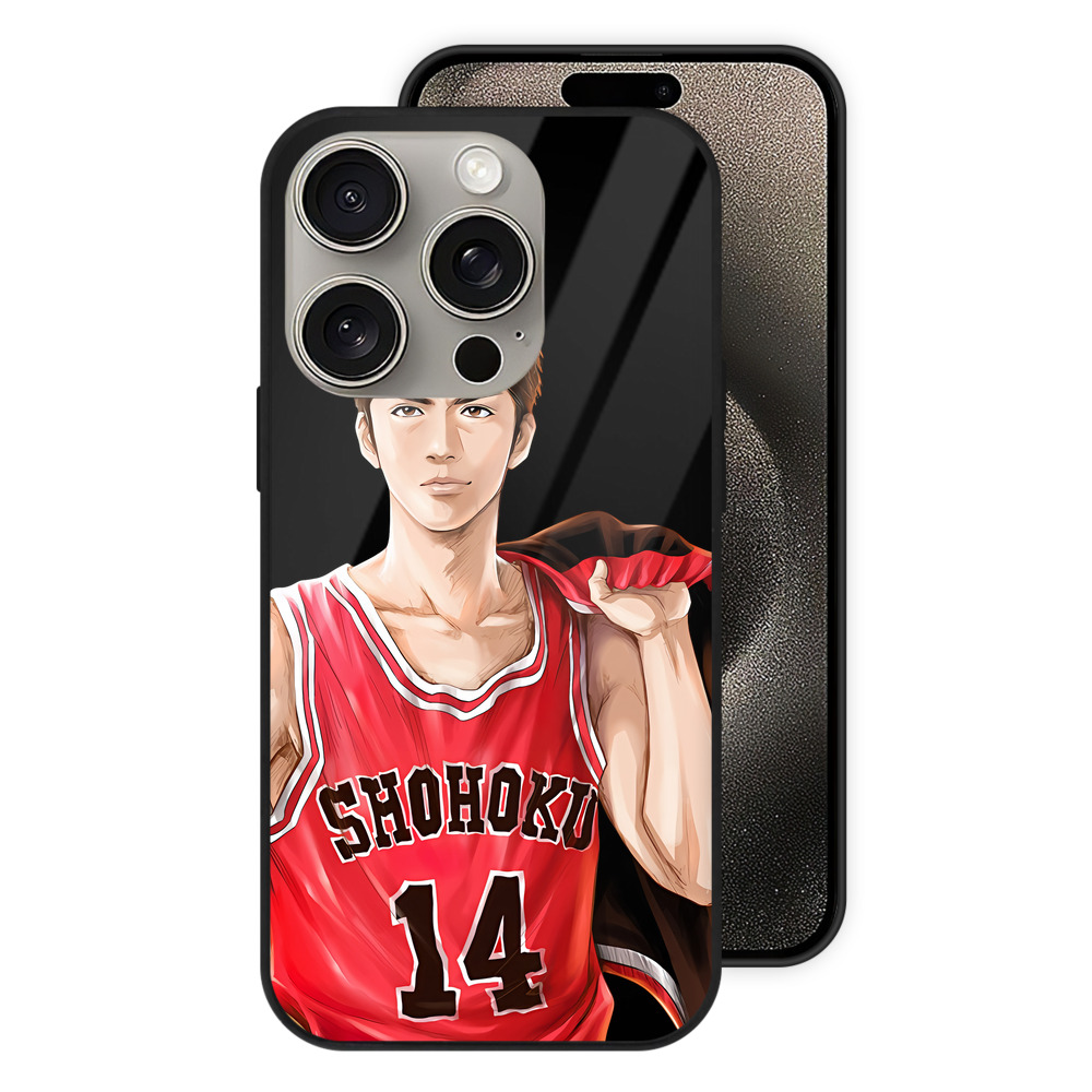（画像用） SLAM DUNK／スラムダンク 【iPhone15Pro対応】スマホケース 耐衝撃＆黄変防止 背面ガラス