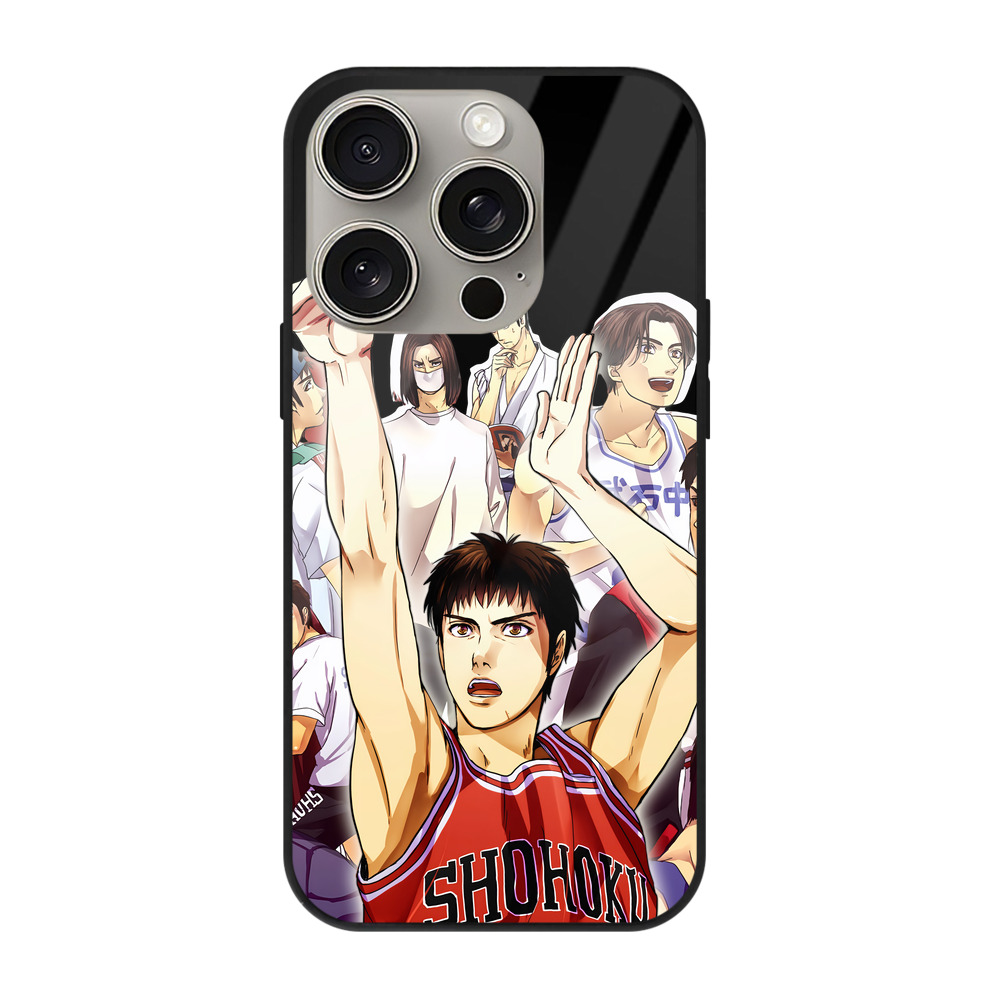 （画像用） SLAM DUNK／スラムダンク 【iPhone15Pro対応】スマホケース 耐衝撃＆黄変防止 背面ガラス