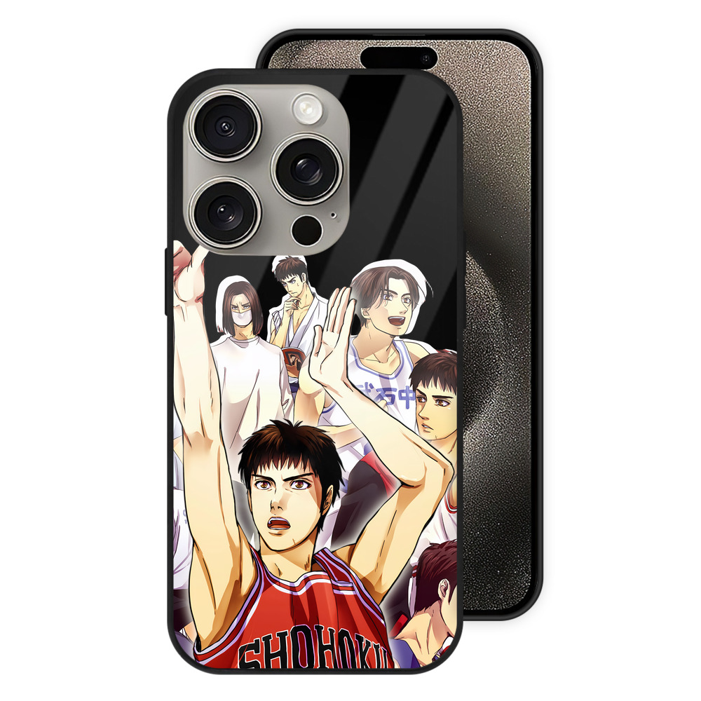 （画像用） SLAM DUNK／スラムダンク 【iPhone15Pro対応】スマホケース 耐衝撃＆黄変防止 背面ガラス